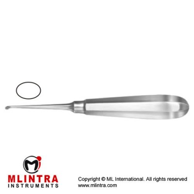 Modell USA Bone Curette Oval - Fig. 2 Stainless Steel, 16 cm - 6 1/4"